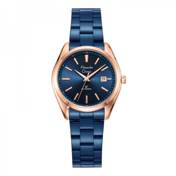 Alexandre Christie AC 8656 Rosegold Blue Lady LDBURBU